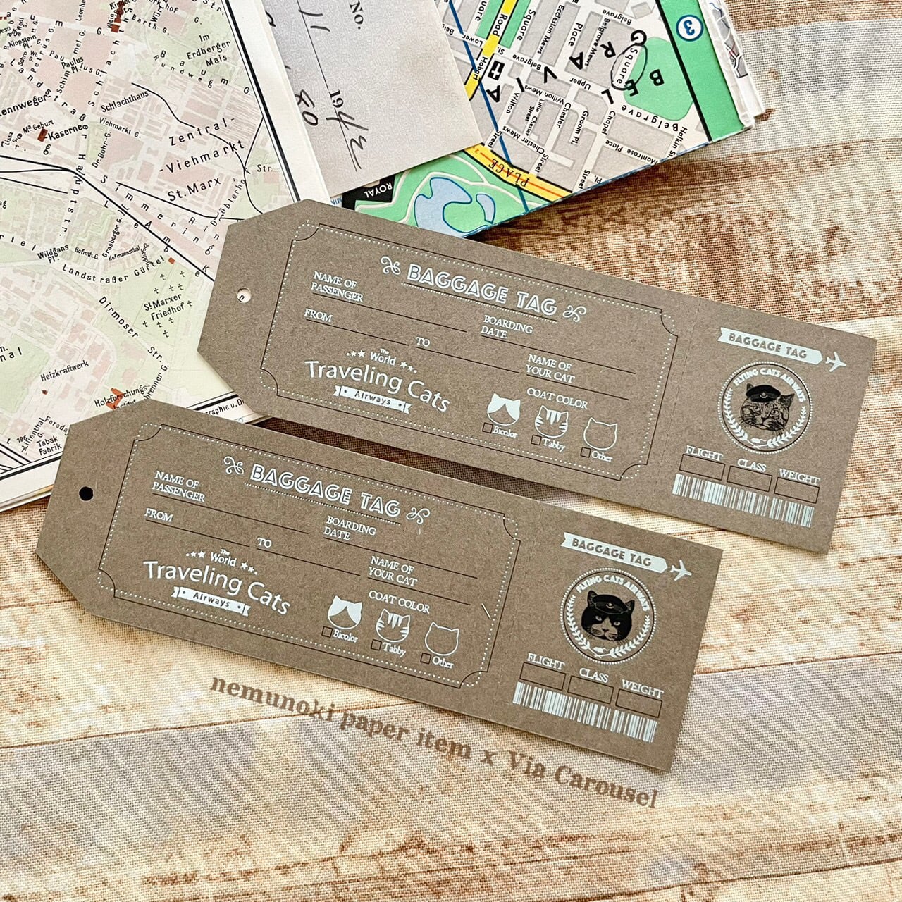 オビワン 旅するうさぎセットと野帳 緑 その他 紙雑貨 / Paper Item | Via Carousel