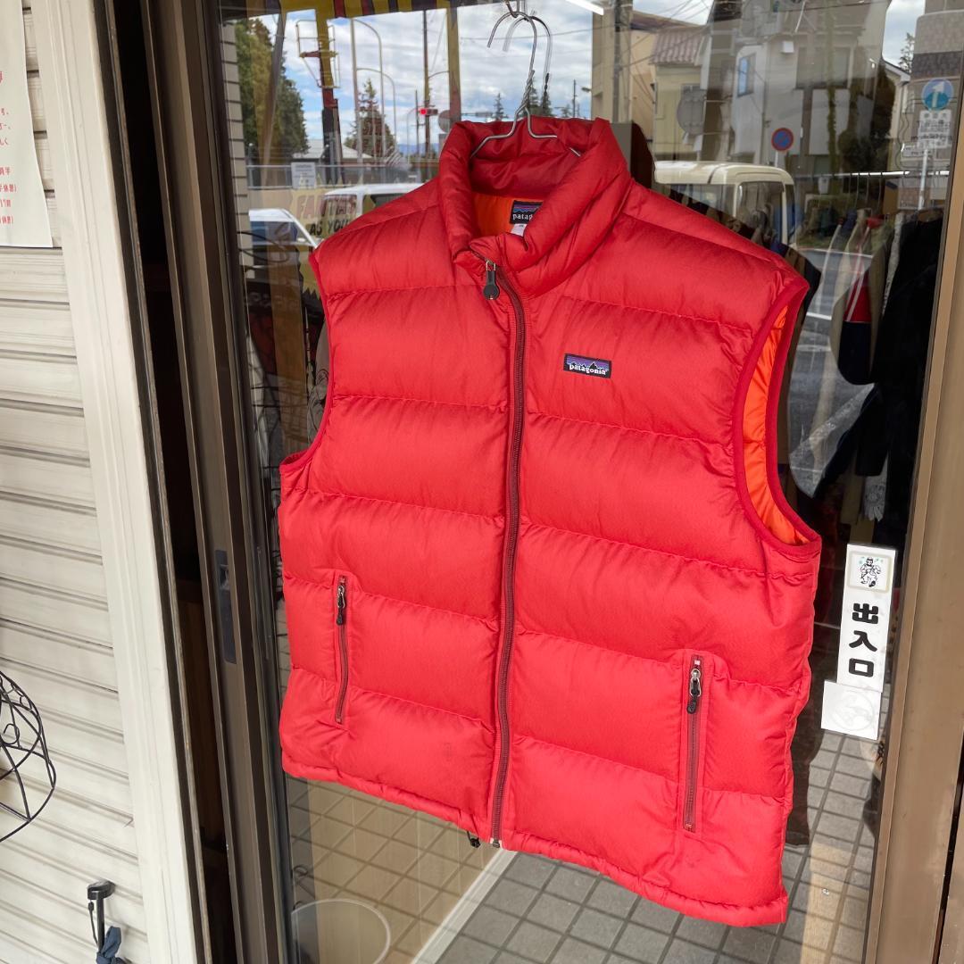 古着 Patagonia パタゴニア ダウンベスト オレンジ Lサイズ アメカジ