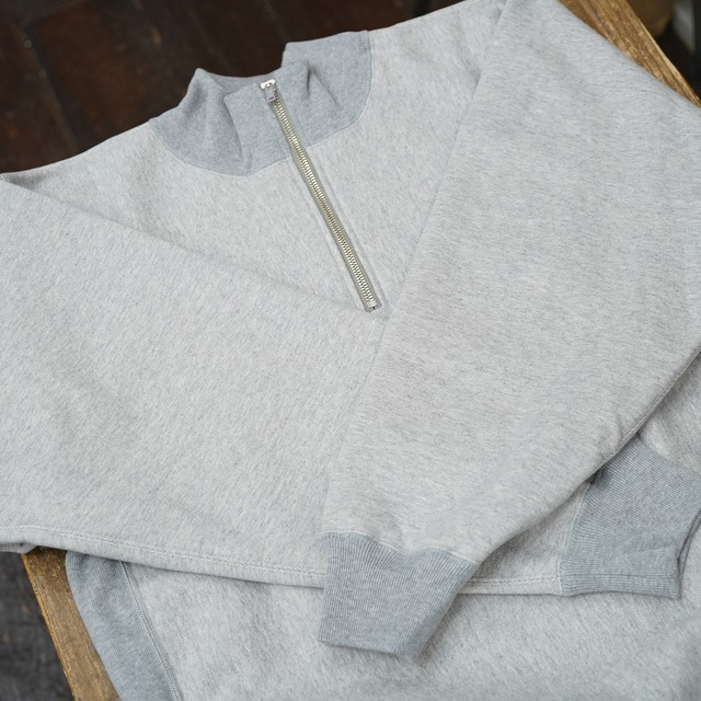 Workers(ワーカーズ) トリコタグ ハーフジップヘヴィースウェット グレー