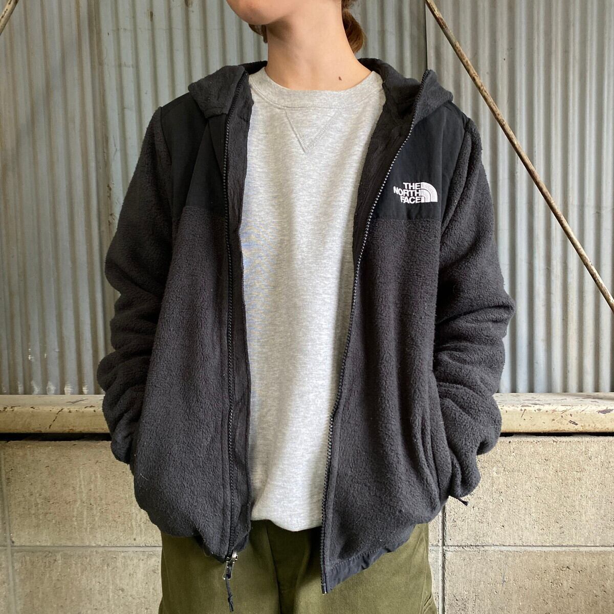 ザ ノースフェイス ナイロン×フリース ジップパーカー レディースS 古着 THE NORTH FACE アウトドアジャケット ブラック  黒【フリースジャケット】【CS2301-50】 | cave 古着屋【公式】古着通販サイト