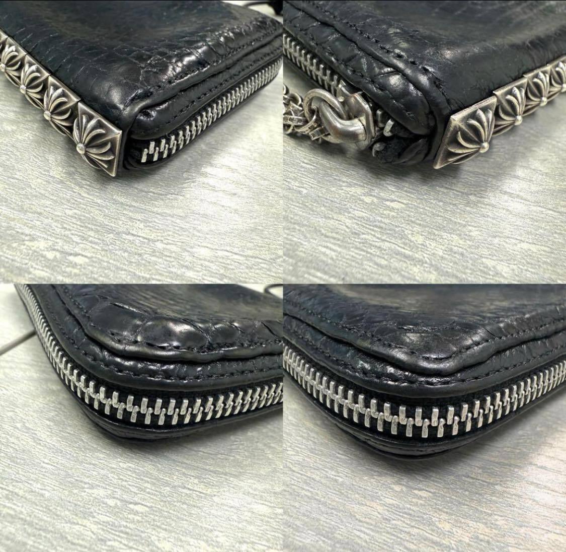 CHROME HEARTS クロムハーツ スタッズ 3サイド ジップウォレット