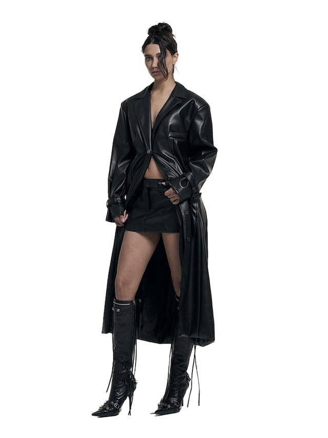 [ODOR] Camilla leather long coat 正規品 韓国ブランド 韓国通販 韓国代行 韓国ファッション 日本 店舗