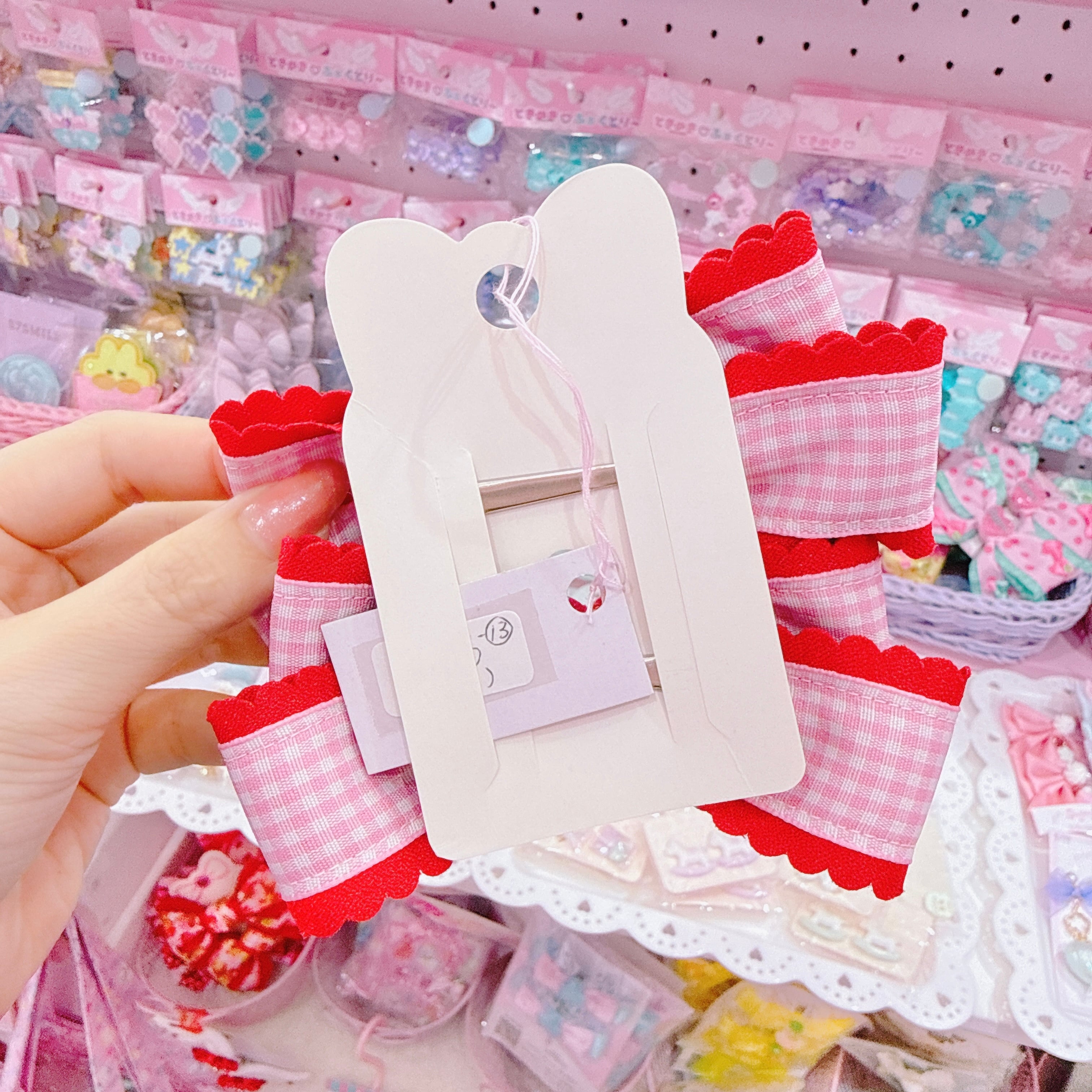 【J2】14-13ツインリボンヘアクリップ