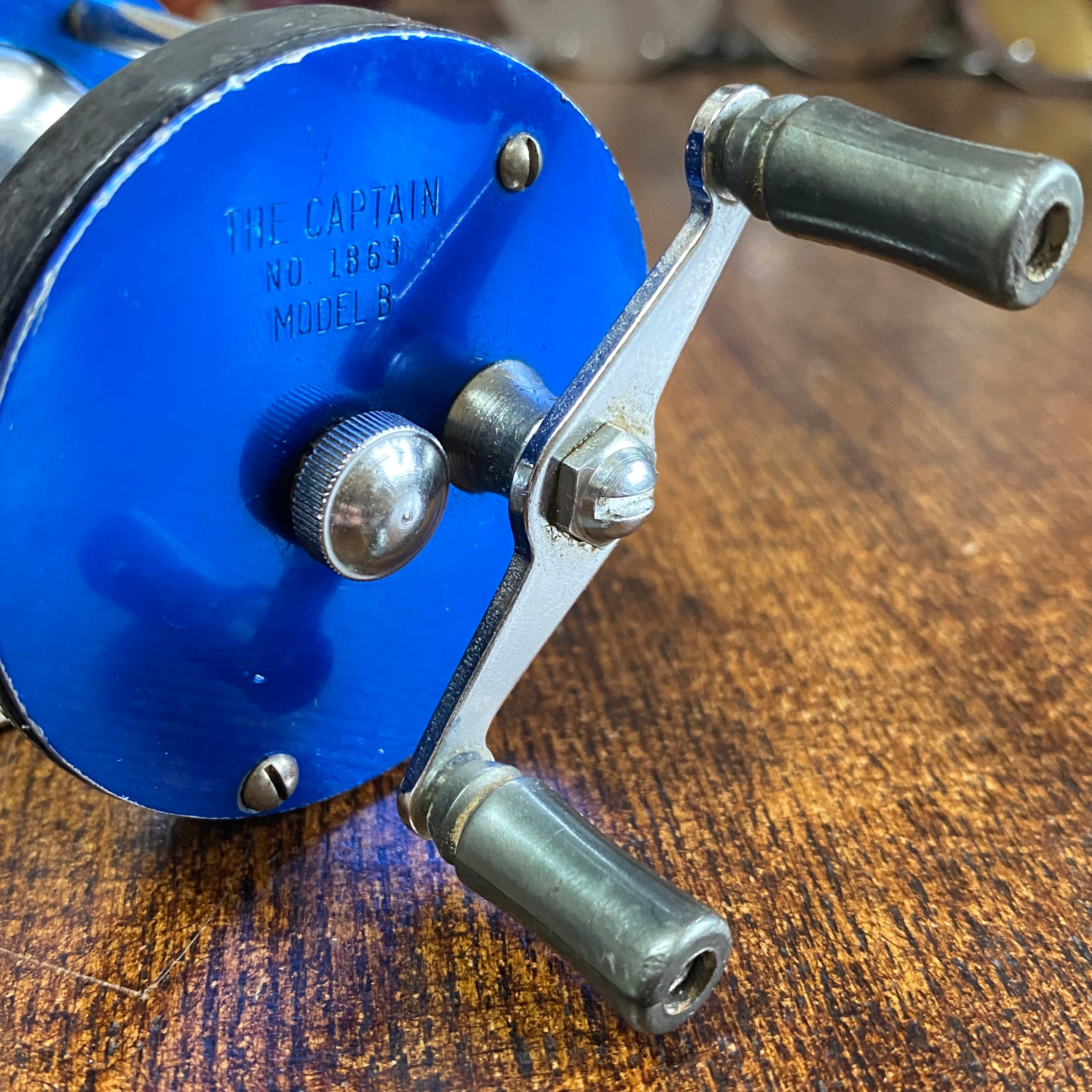 ダイレクトリール 要整備】H&I THE CAPTAIN No.1863 Model B ブルー / ヴィンテージ