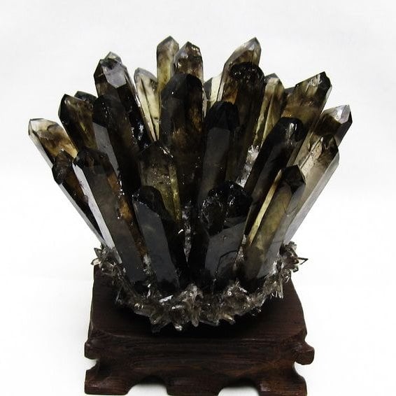 モリオン クラスター 黒水晶 原石 台座付属 一点物 182-8404 | 天然石