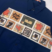 CASTELBAJAC SPORT カステルバジャック キャラプリント デザイン 半袖シャツ 2/ネイビー メンズ ゴルフ