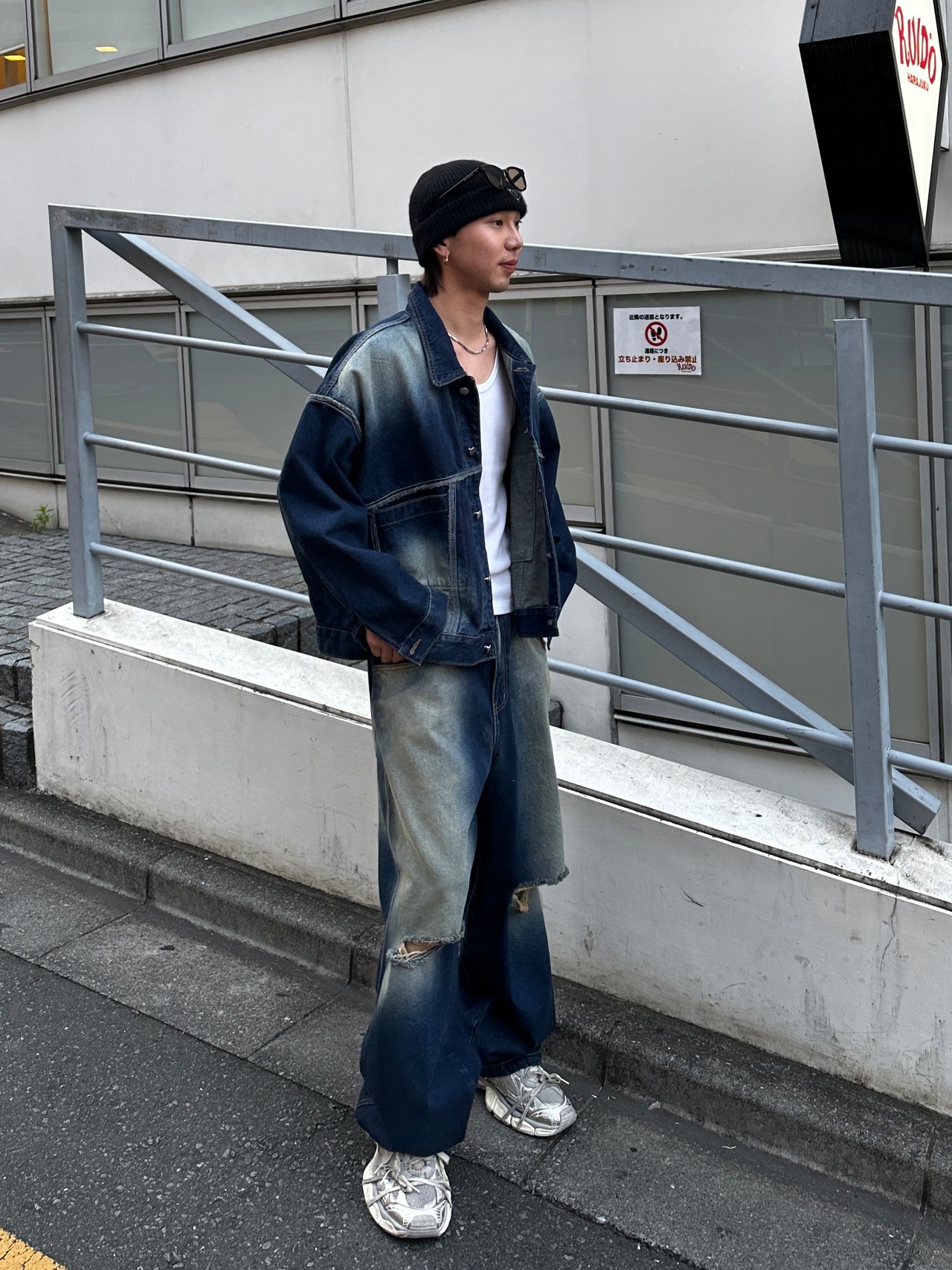 【ALUDE SELECT】vintage wash denim jacket(2color)