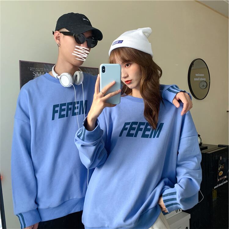 カップルコーデ ビッグカットソー トップス 双子コーデ ユニセックス ロゴ カジュアル 着まわし シェア Lamitte Deco トレンド 韓国ファッション ショップ Base店