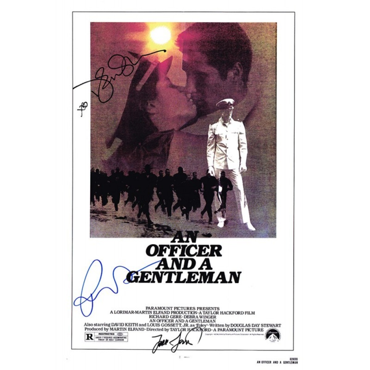 AN OFFICER AND A GENTLEMAN(愛と青春の旅立ち) 【3名直筆サイン入り 
