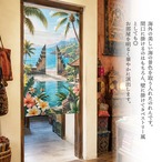 【受注生産】のれん インドネシアビーチ 85×150cm 53228