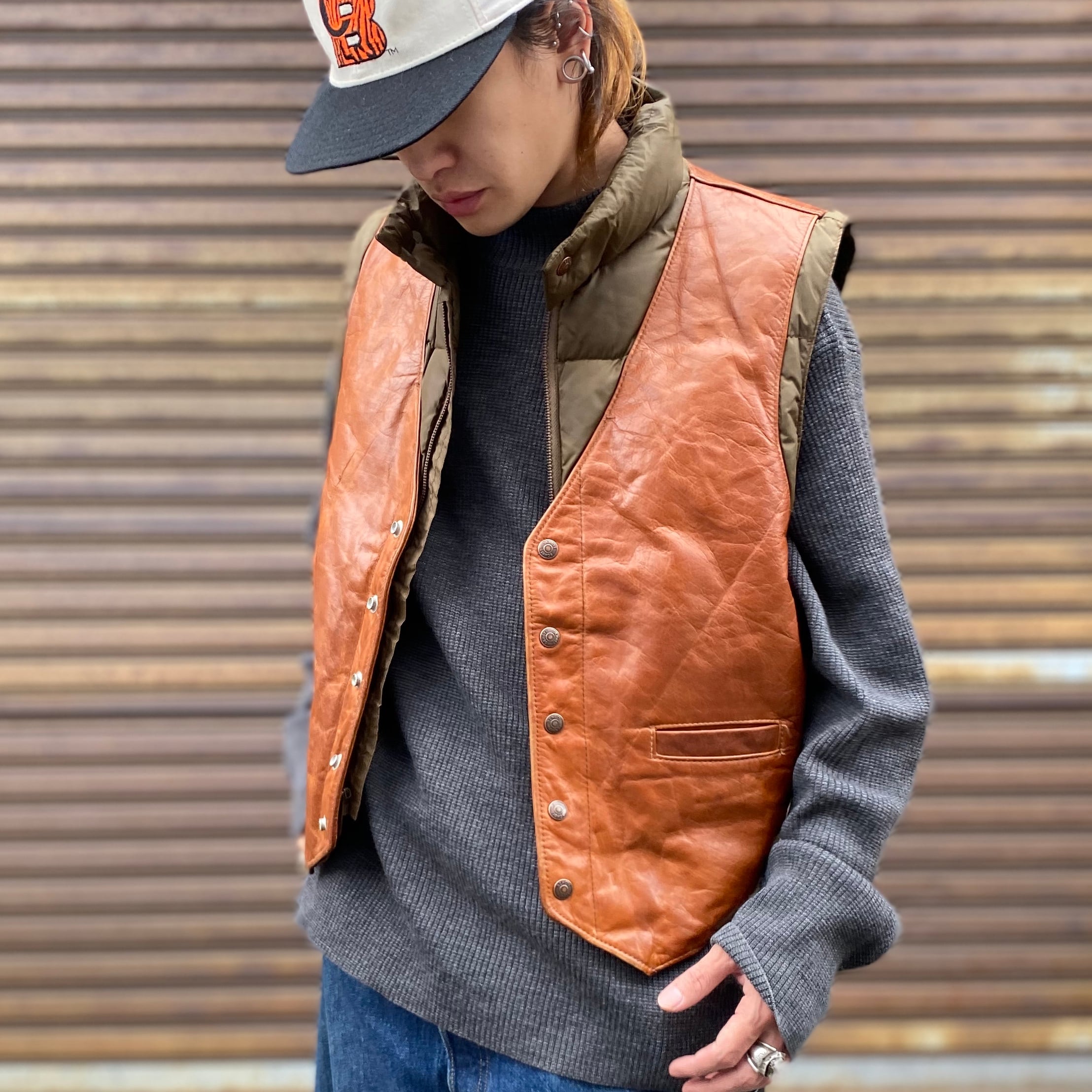 80’vintage Schott BIGsize 希少 ダウンジャケット(わ)