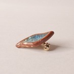 陶器ブローチ みずたまりno.21  リーフ