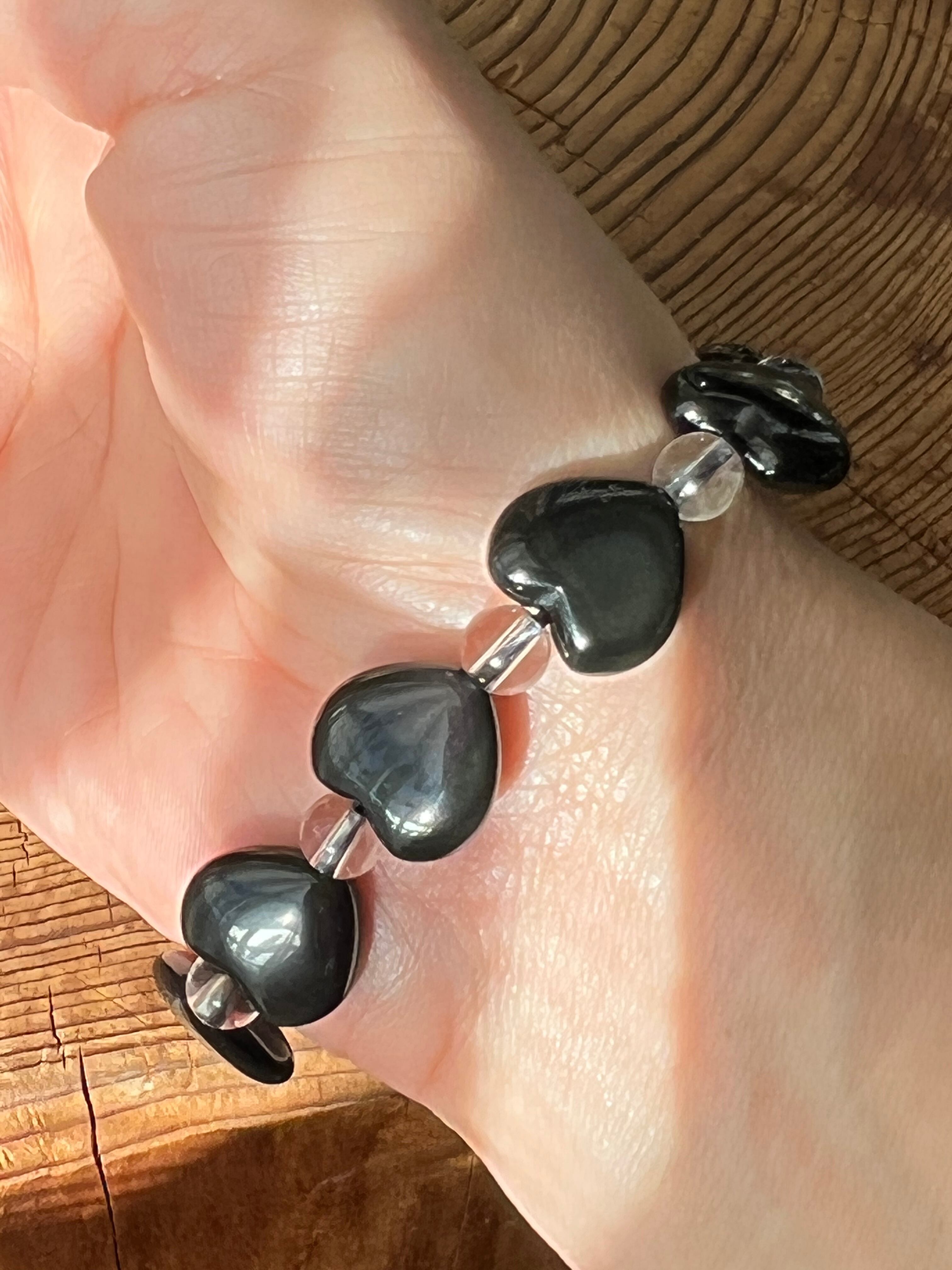 あなたのなだめ役【アウトレット】オブシディアン ハートブレスレット