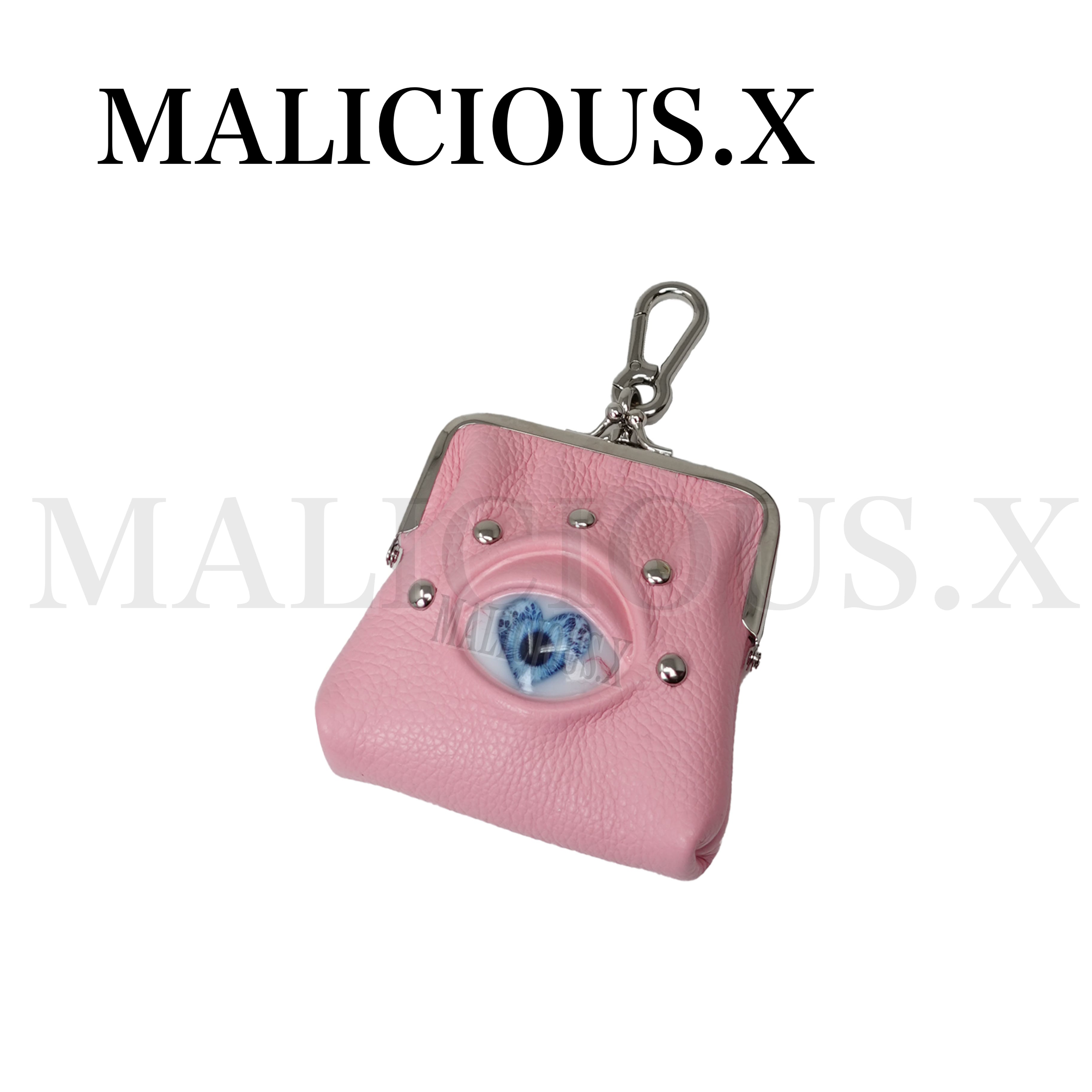 MALICIOUS.X【箱付き美品】目のデザイン 二つ折り財布 ピンク 17f8299826f724b619177485edc939