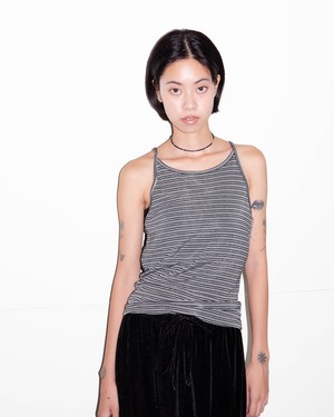 1990s glitter striped camisole