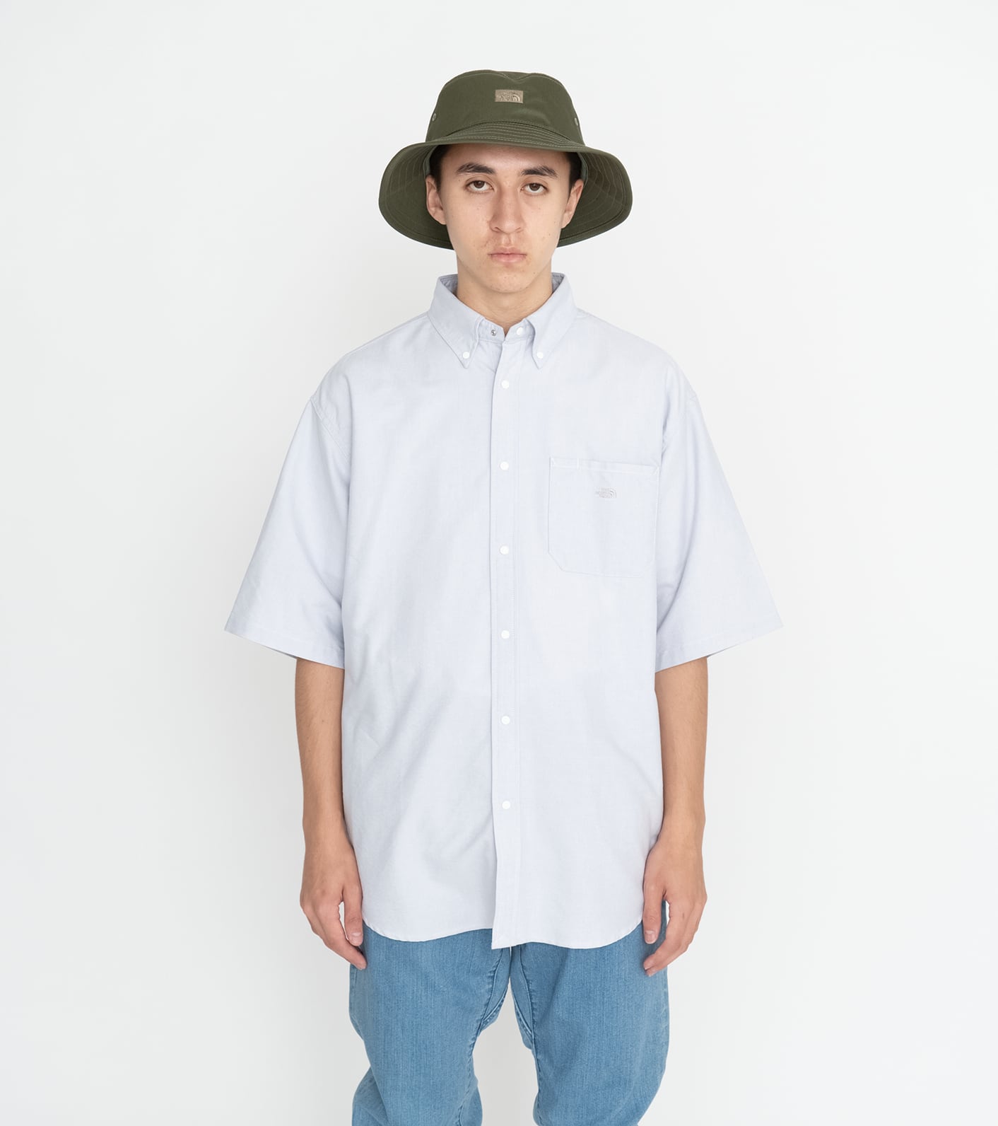 Cotton Polyester OX B.D. Big H/S Shirt - シャツ