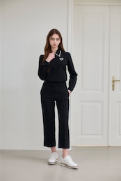 GOXO ゴーエックスオー スマイルハートレースウーブンハーフジップアップ ブラック