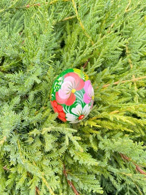 ペトリキウカ塗りのイースター・エッグ 4cm　ホメンコ作