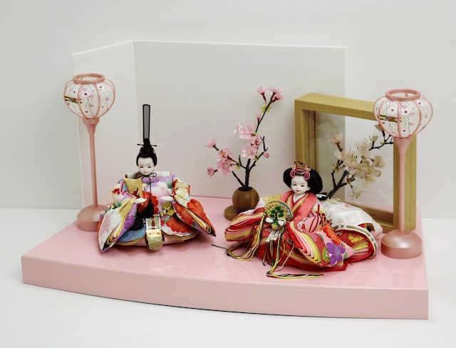 Bell’s Kiss-＜mimi-HINA＞【ロマンピンク】「現代のブライダル雛人形」モダンディスプレイ」「デザイナーズ雛ドール」