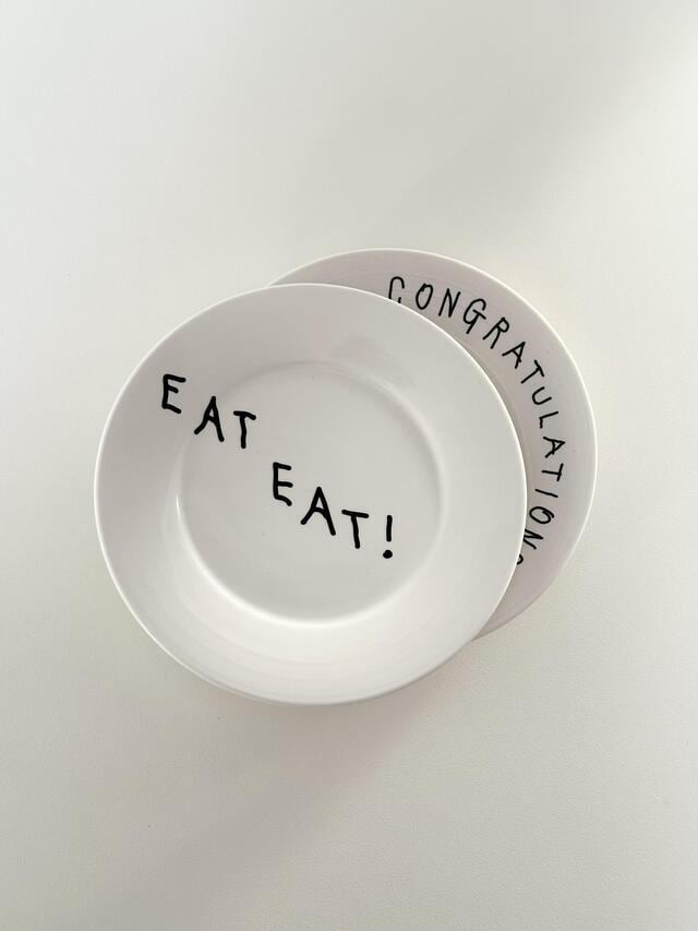 韓国購入品 小皿一目惚れで購入 eat eat! plate / イート プレート 手書き お皿 韓国雑貨 | tokki