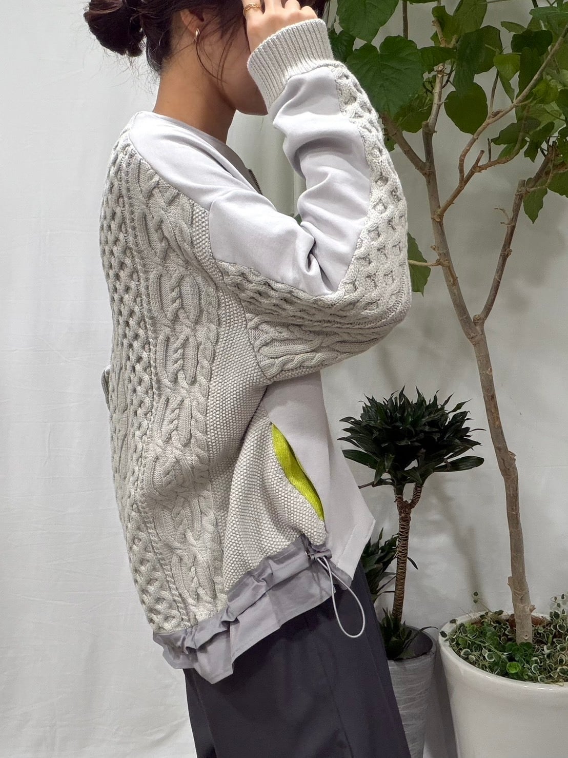 COMOLI(コモリ) / コットンジャージ長袖Tシャツ-WHITE-(C03-05004