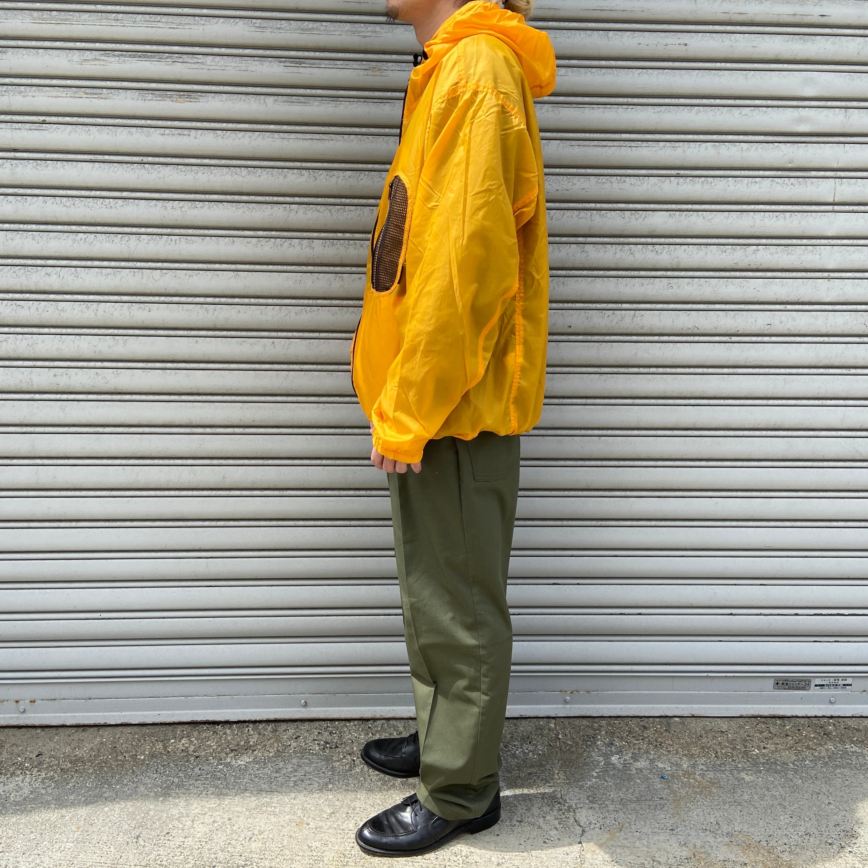 90s Columbia ナイロンジップパーカー メッシュポケット 黄色 L 90s Columbia ナイロンジップパーカー メッシュポケット 黄色 L