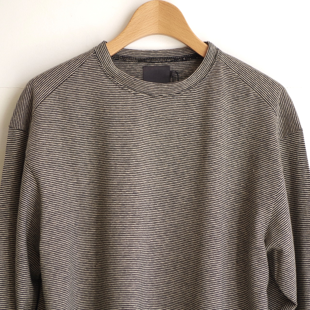 comm.arch. Cotton Hemp Pin Border L/S Tee