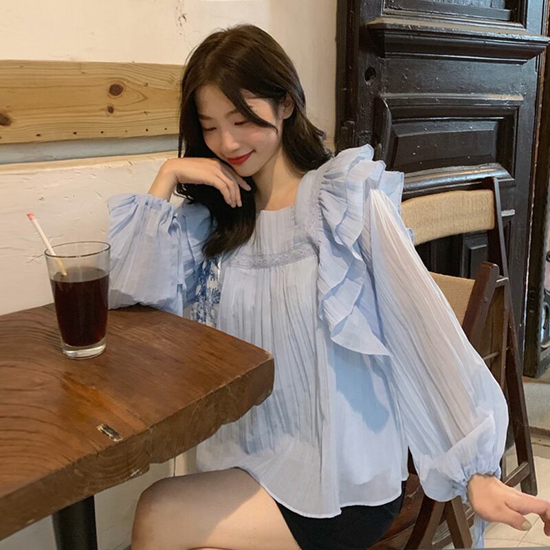 シャツ スプリングオータムブラウス ロング 春物 秋物 萌量不足81865260838