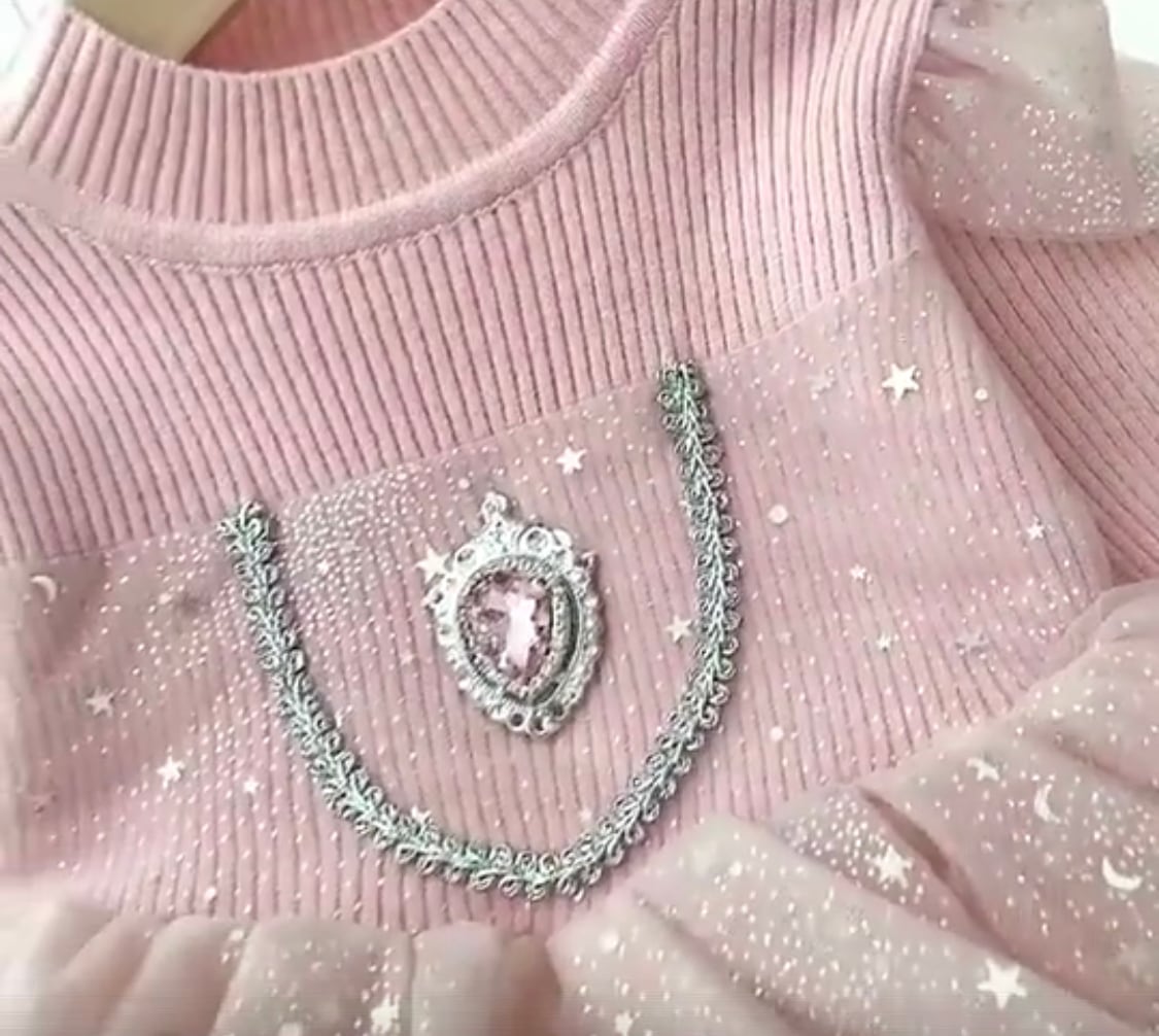 プリンセスニットドレス》》》》》女の子 お誕生日 バースデー ワンピース 海外子供服 キッズ プチプラ 秋冬