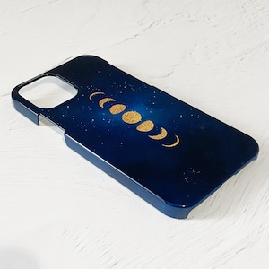 名入れ可能・月の満ち欠け GOLD MOON iPhoneケース（GALAXYカラー） ハードケース Androidケース