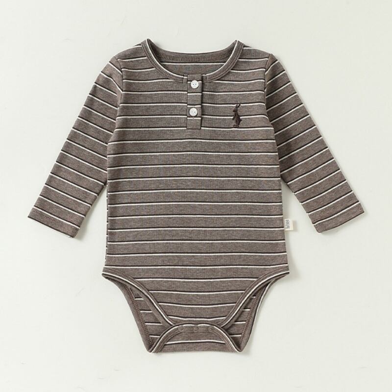 brown border rabbit rompers