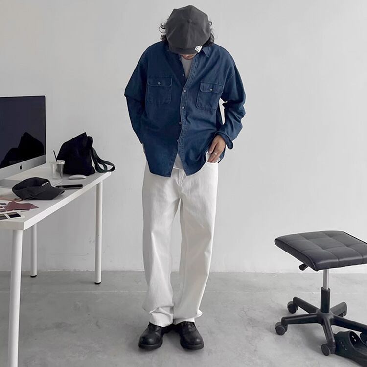 ★PROFILE BLUE SHIRT　　　A0729