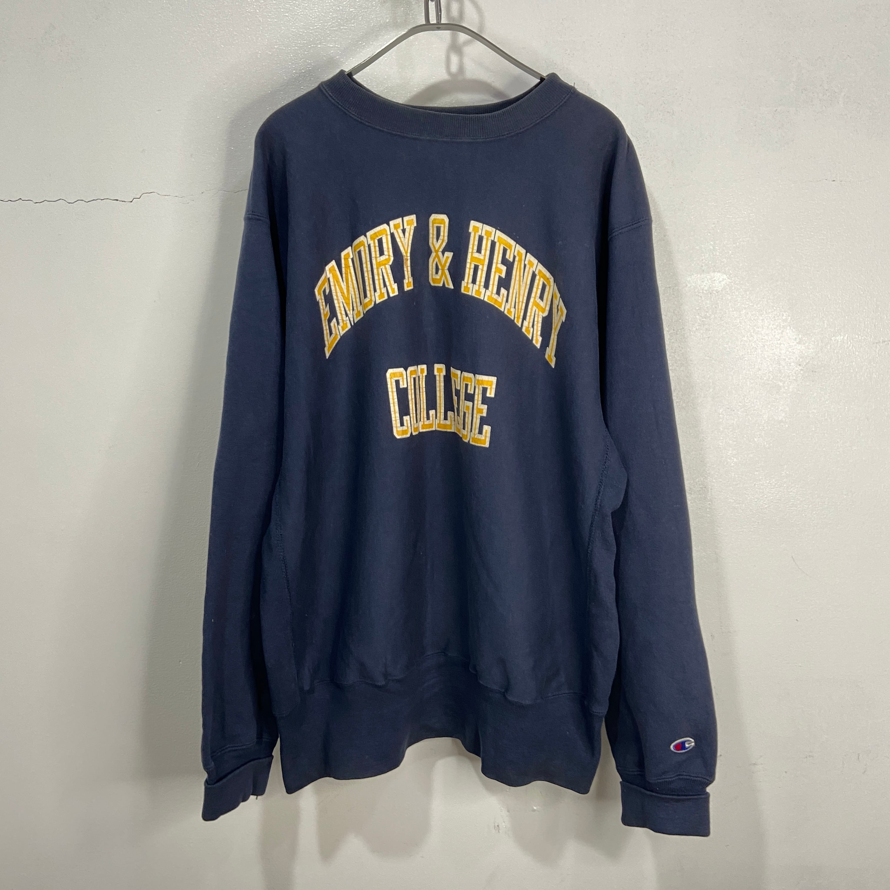 90s USA Champion リバースウィーブスウェット カレッジ 紺 XL | 古着 