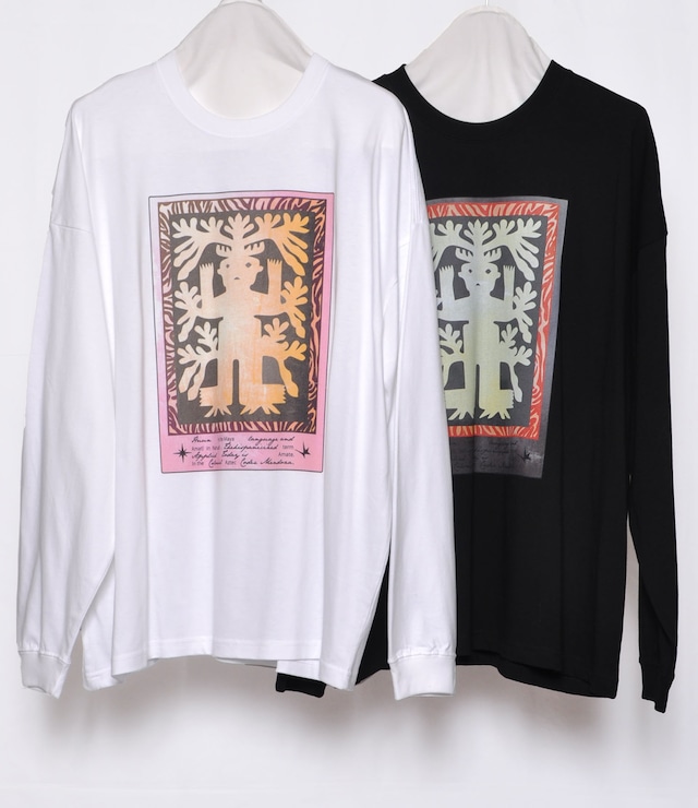 OKIRAKU ＜ロングスリーブ プリントtee＞　