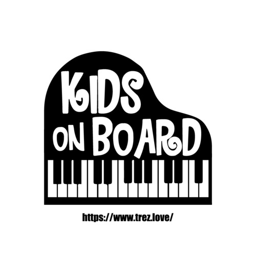 全10色 KIDS ON BOARD ピアノ ステッカー