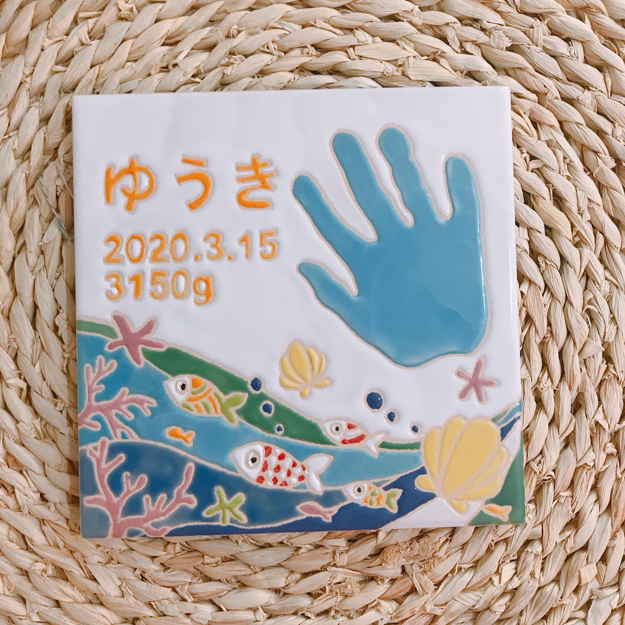 魚　壁掛け　陶板　カラフル　熱帯魚　レア　レトロ　4点まとめて 水槽ハンカチ | DECOLE SHOP