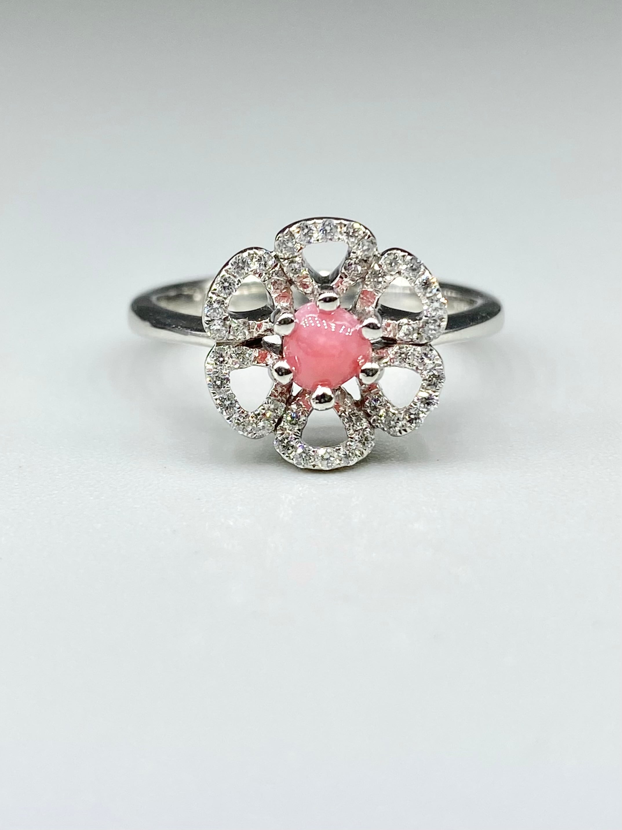 コンクパール 0.46ct / ダイヤモンド 計0.21ct Pt900 リング 12号