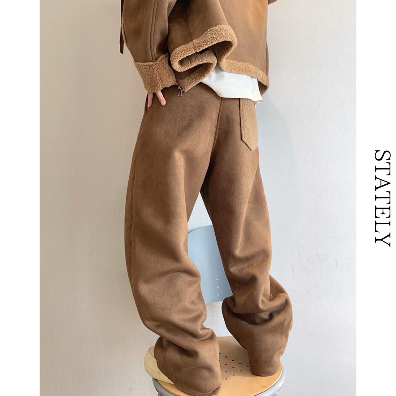 Soft Boa スエードタッチ Pants_B64・画像6