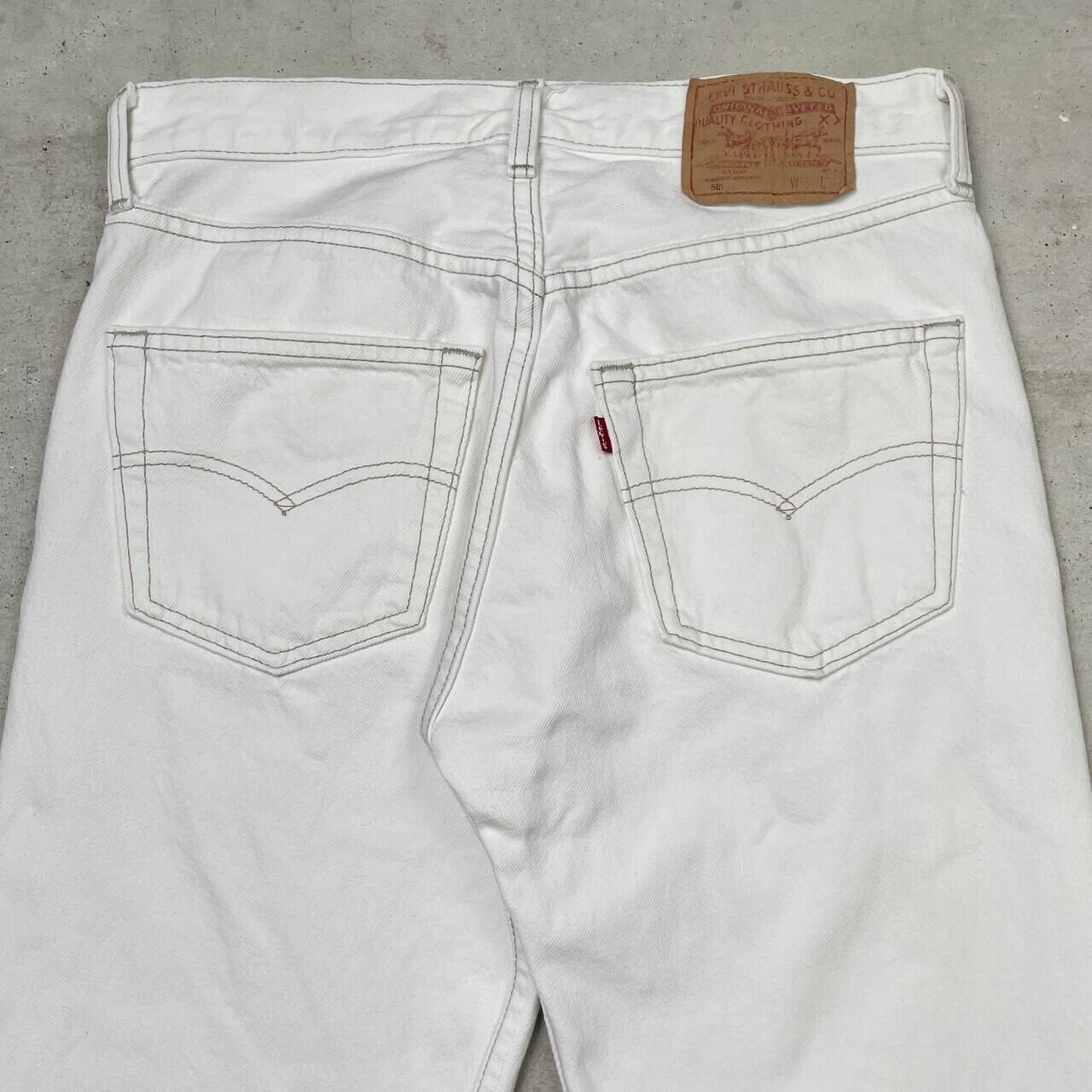 90年代~00年代 USA製 Levi's リーバイス 501 ホワイトデニムパンツ