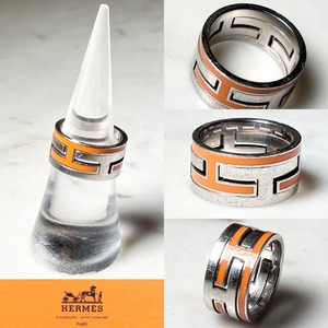 HERMES silver “Move H” ring