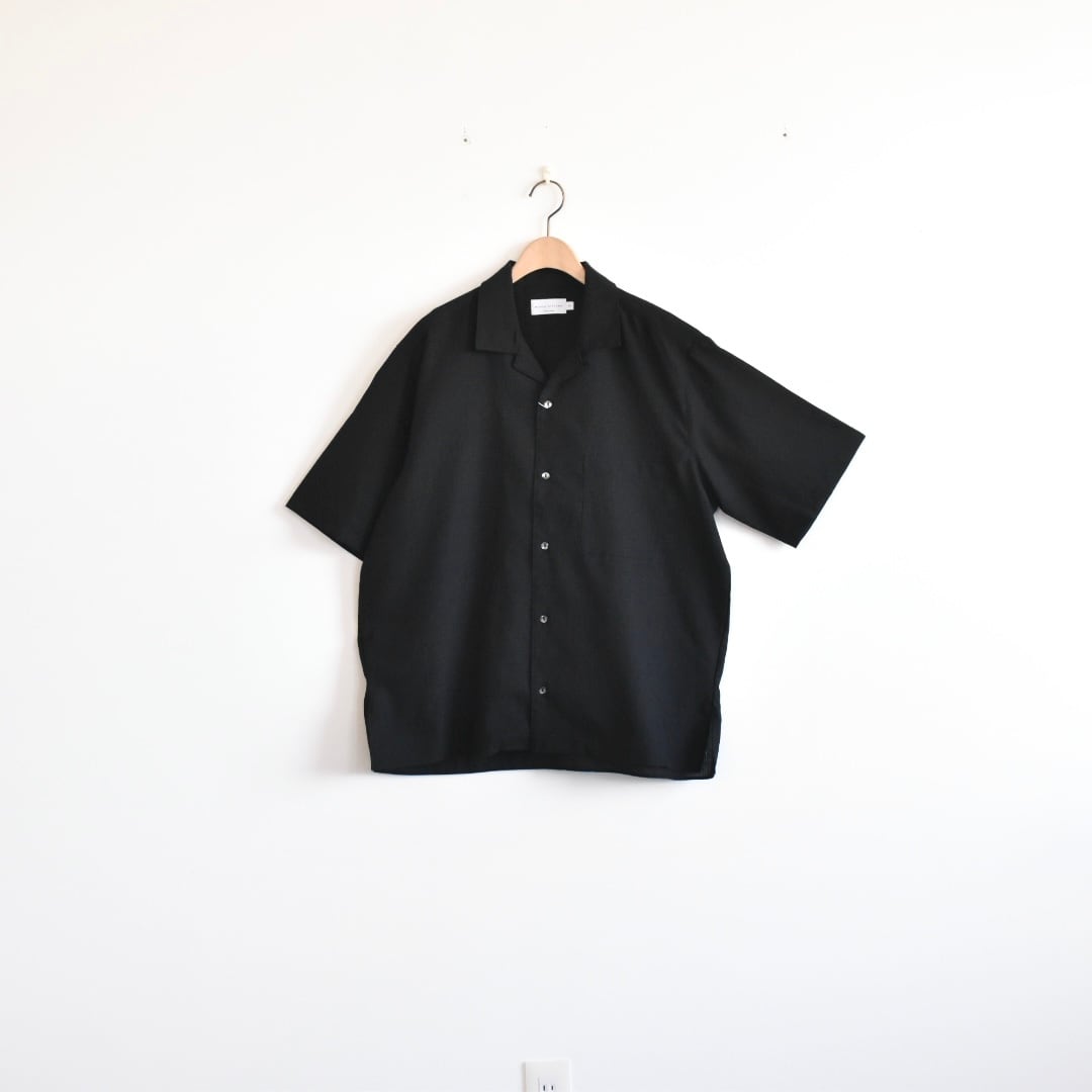 MANUAL ALPHABET | RICH BUCHER S/S OPEN COLLAR SHIRT | HUMMING ROOM