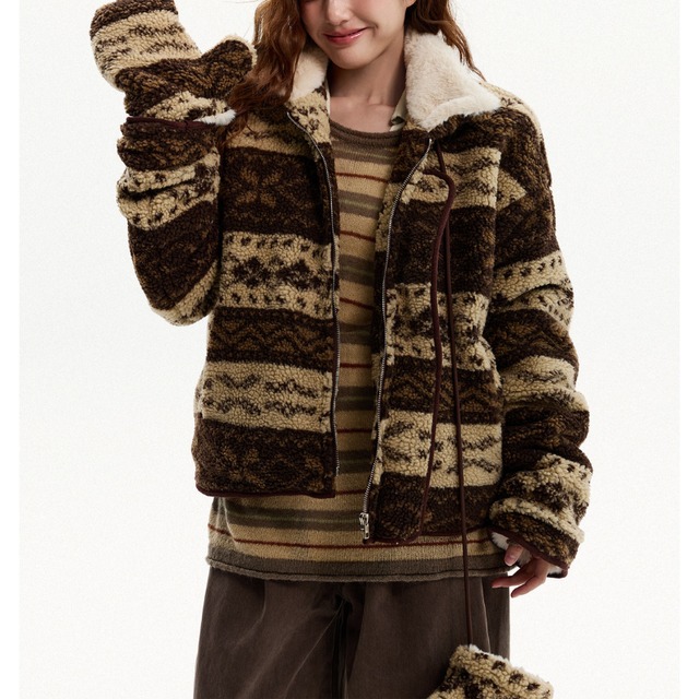nordic boa jacket with mittens　ノルディックボアミトン付きジャケット　J1622