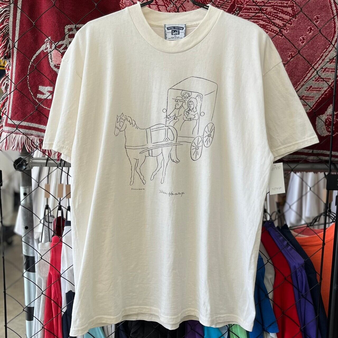 90's VINTAGE USA製 CMJ アニマルTシャツ 馬 - Tシャツ/カットソー