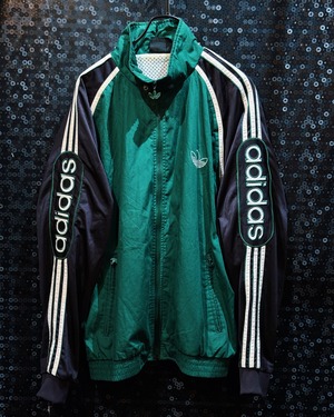 【ÆIEM】"adidas originals"vintage Nylon Track Jacket – Classic Green × Black 3-Stripes