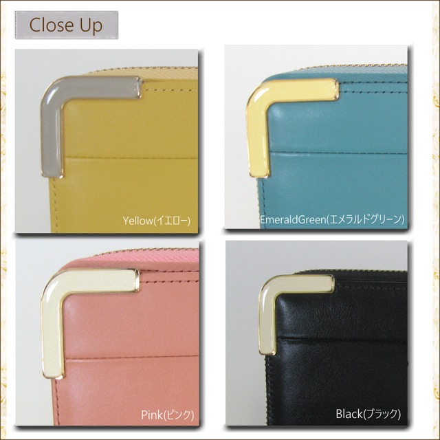 上質レザー長財布 日本製 クラッチバッグ 牛革 本革 上品 クリア飾り 大きめロングウォレット