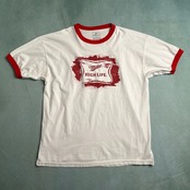 miller　アメリカビール　リンガーTシャツ　お酒Tシャツ　赤　白