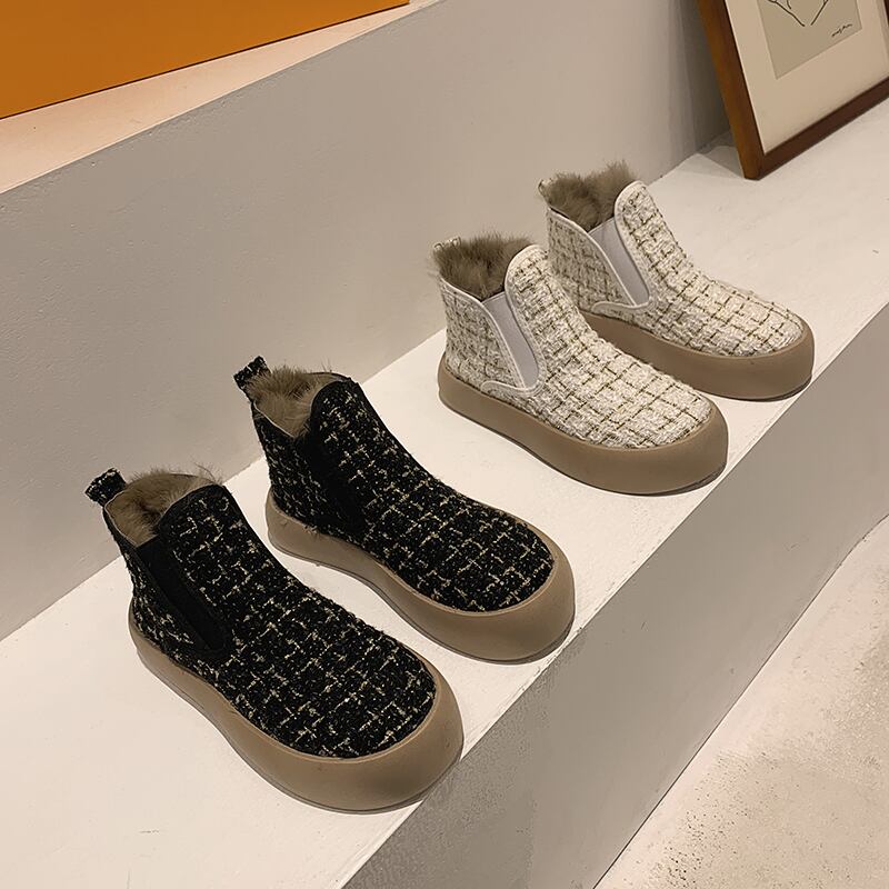 ブーツウィンターカジュアルレッド 靴 シューズ コットン 冬物 フェイクシューズ14076037818