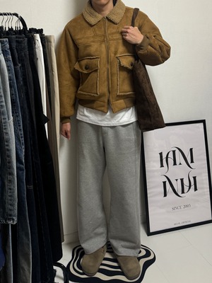 Mood Suede Shearling Mustang Jacket (2color)