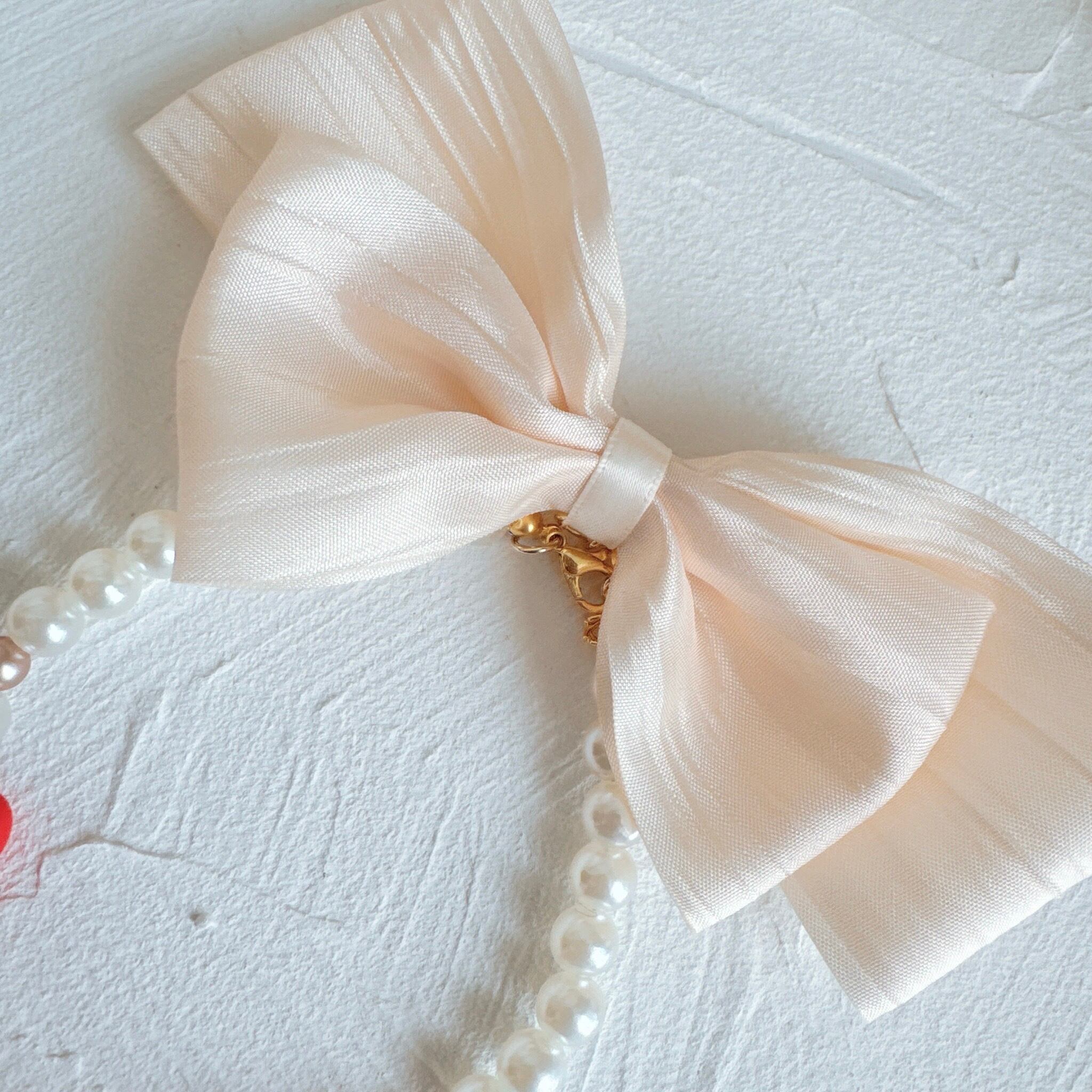 チョコビスケットネックレス(新作*バックリボン付き)