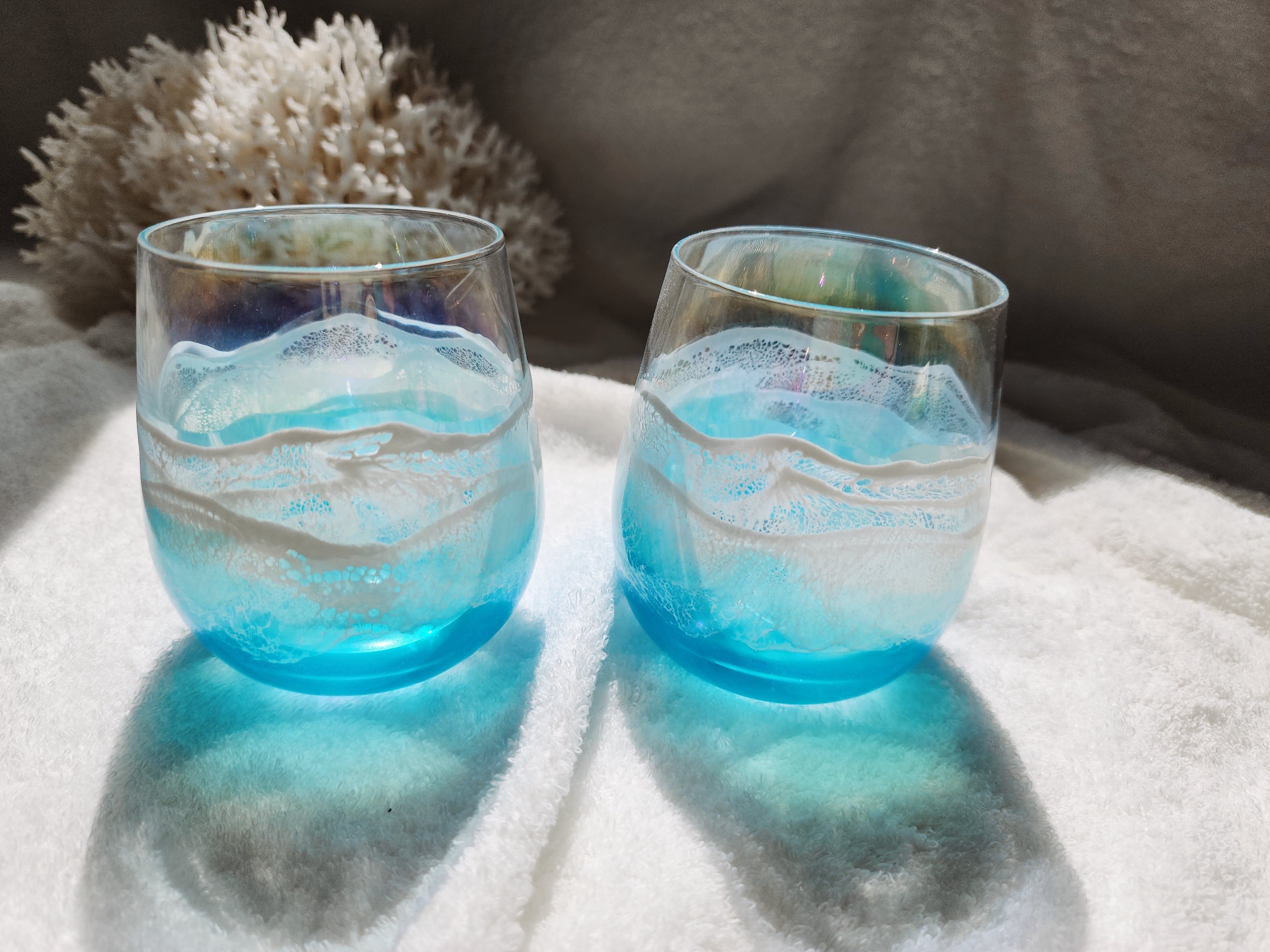 223.オーシャンレジンアート ペアグラス